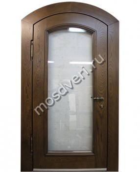 Арочная входная дверь большим стеклом - купить от производителя Мосдвери Арочная входная дверь большим стеклом