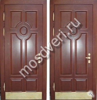 Входная стальная дверь с отделкой филенчатым МДФ и отбойником - купить от производителя Мосдвери Входная стальная дверь с отделкой филенчатым МДФ и отбойником