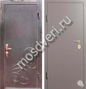 Металлическая дверь в подъезд с порошковым окрасом - купить от производителя Мосдвери Металлическая дверь в подъезд с порошковым окрасом